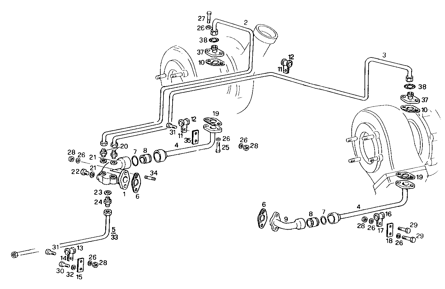 LUBE OIL LINES - 8281SRM70.40 8281SRM70 parts diagram