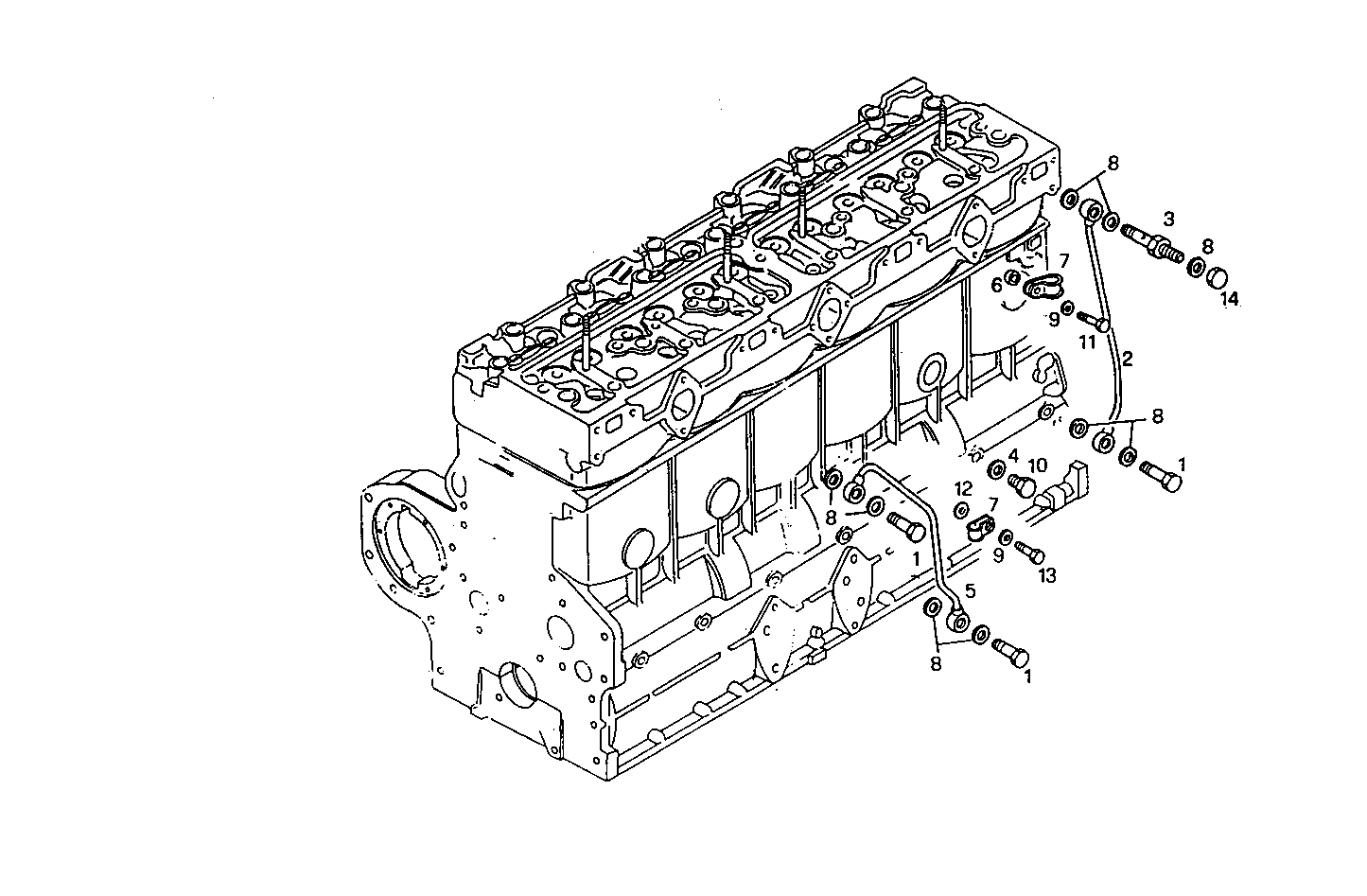 LUBE OIL LINES - 8361SRM40.11 8361SRM40 parts diagram
