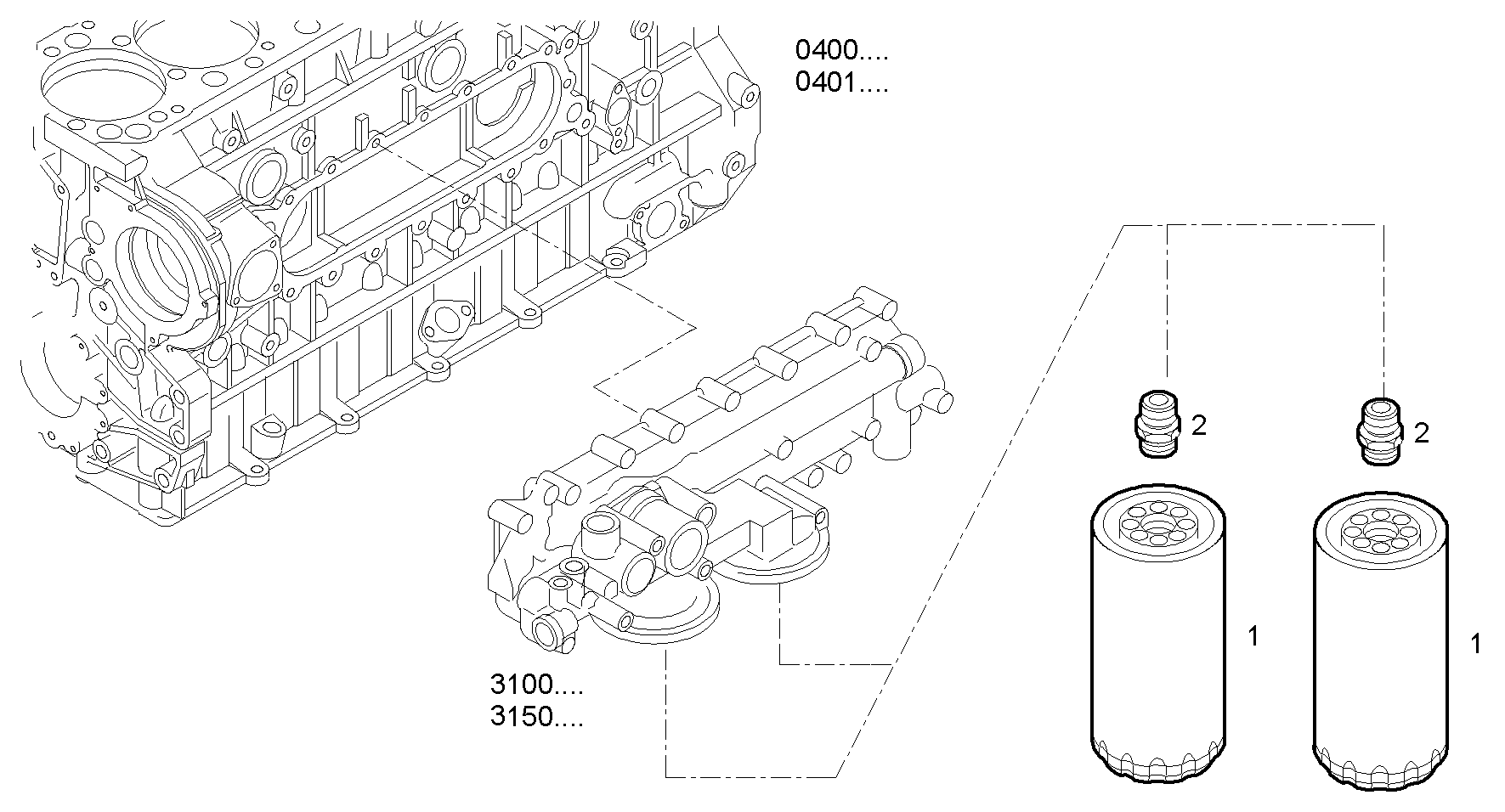 OIL FILTERS - CURSOR13TE1.A559 CURSOR 13 parts diagram