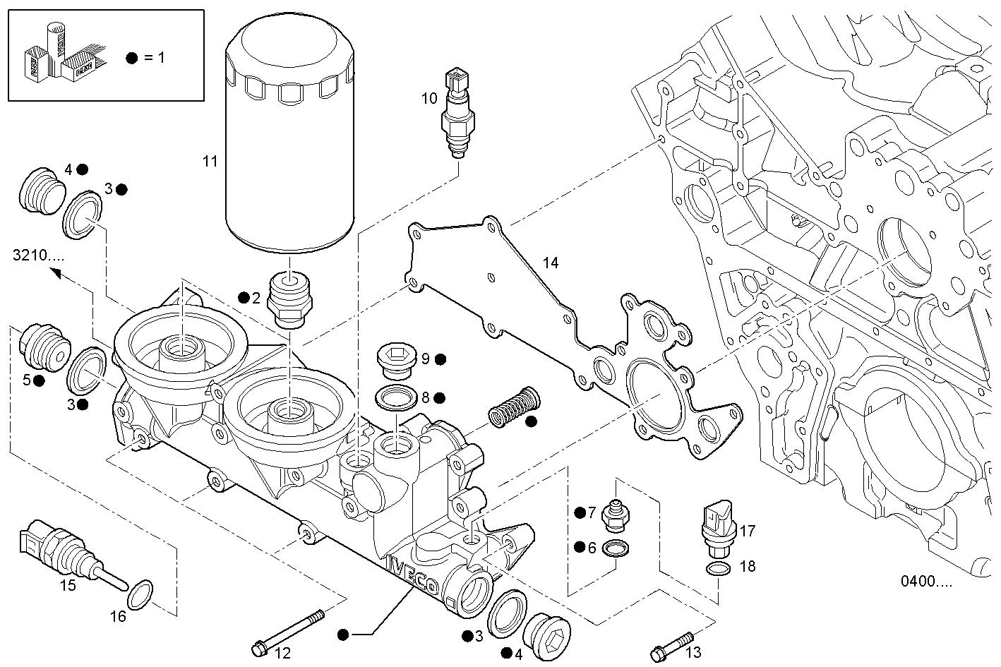 OIL FILTERS - FVAE2884AB201 VECTOR 8 parts diagram