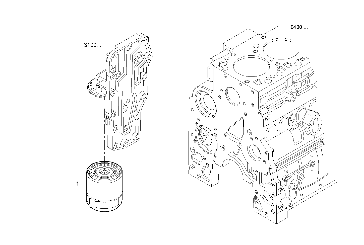 OIL FILTERS - F4CE0304A*D600 NEF 3 - TIER 2 parts diagram