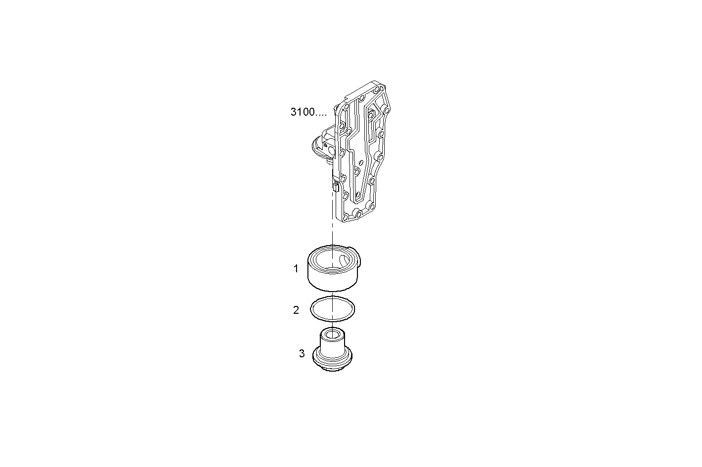 OIL FILTERS - F4AE0484C*D102 NEF 4 electron. - TIER 2 parts diagram