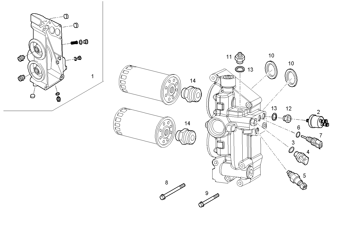 OIL FILTERS - V08ENTM75.10B210 VECTOR 8 parts diagram