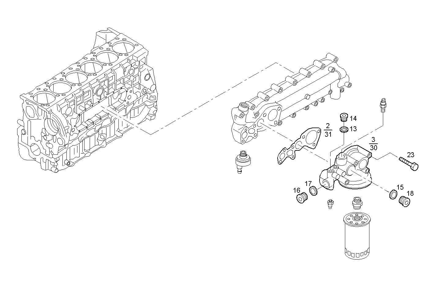 HOUSING OIL - CURSOR78TE2.A002 CURSOR 8 parts diagram
