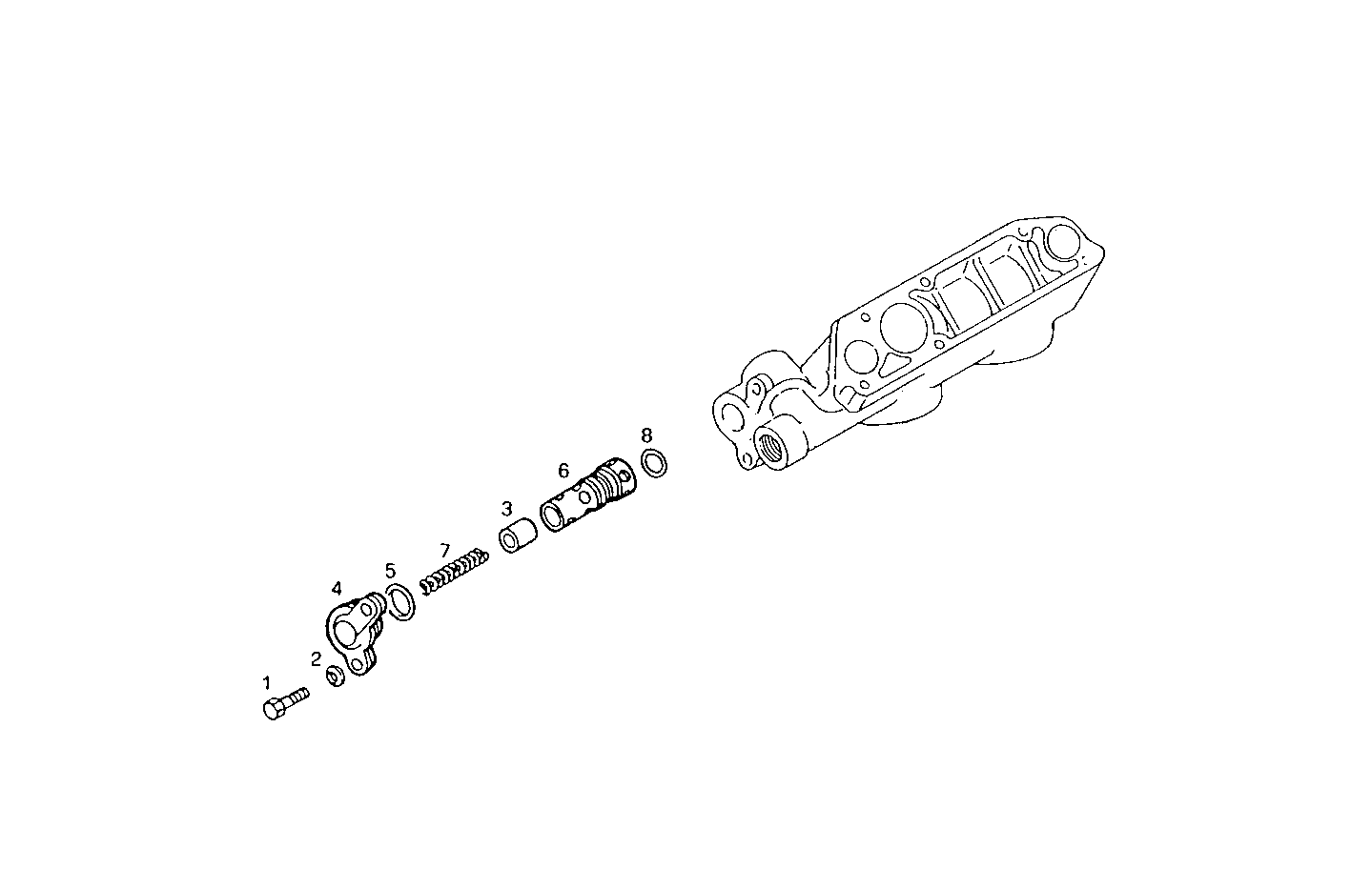 OIL PRESSURE VALVE - 8280SRC21.00 8280SRC21 parts diagram