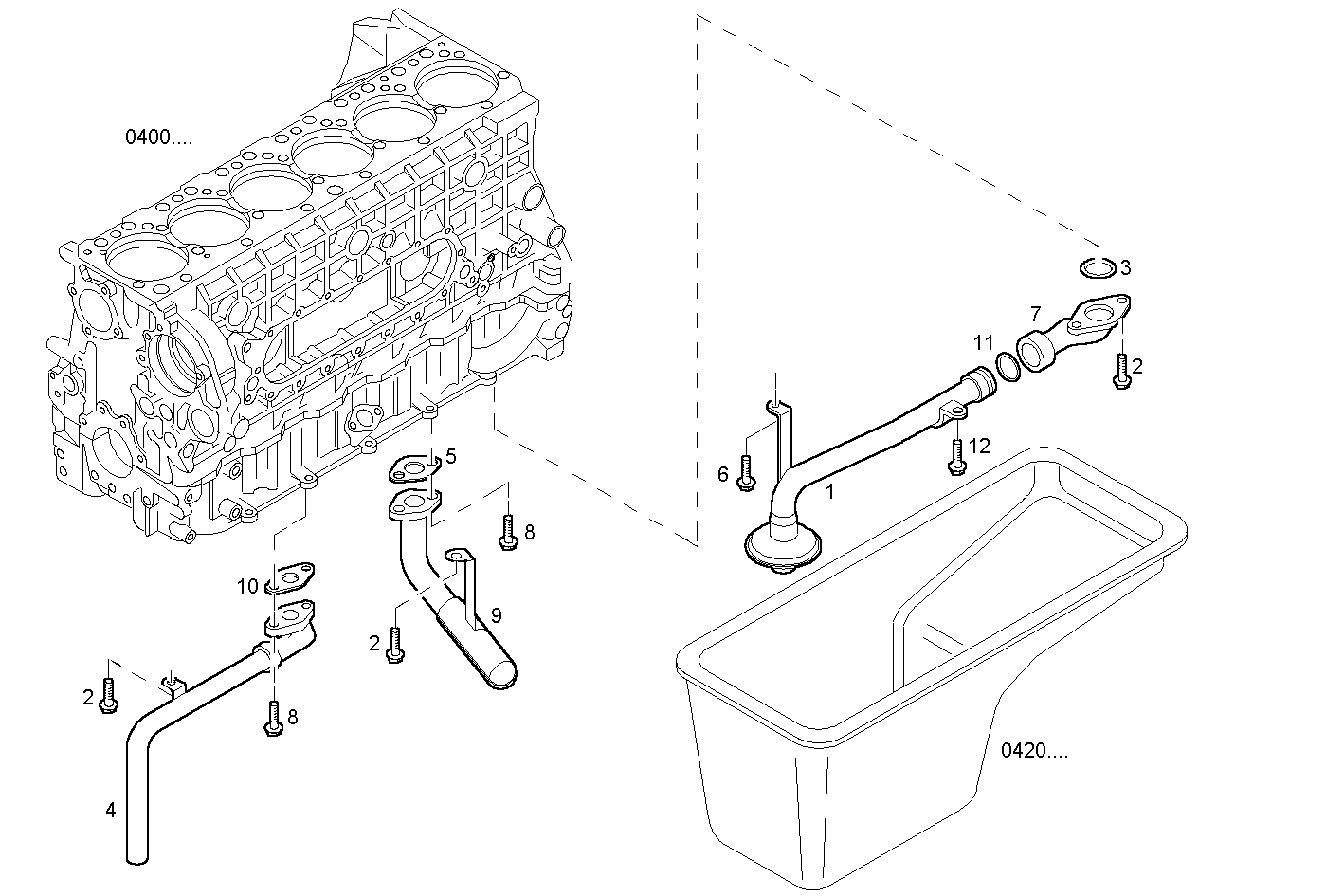 SUCTION STRAINER - F2BE0684B*B131 CURSOR 8 - TIER 2 parts diagram