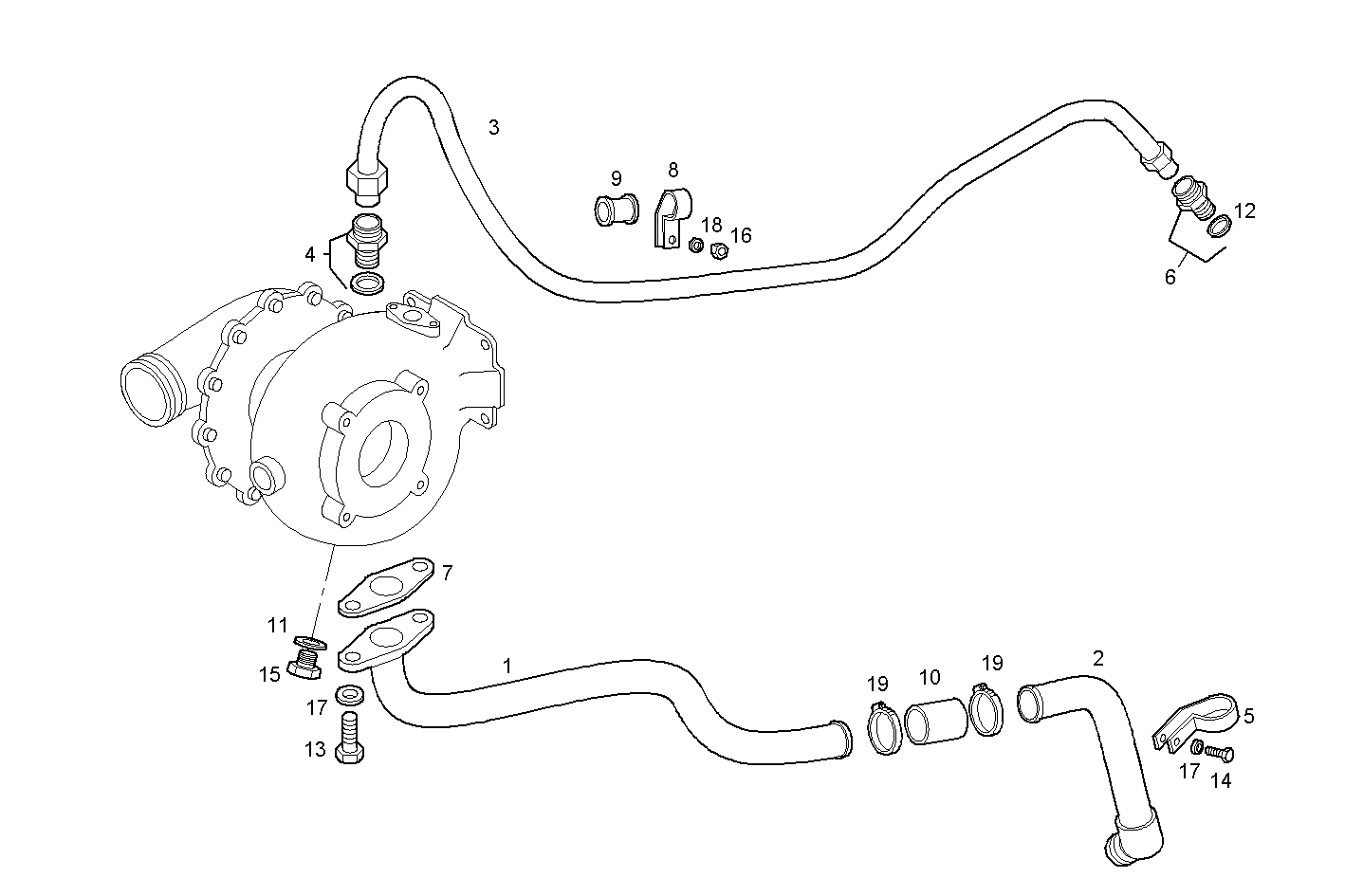 LUBE OIL LINES - N60ENTM37.10 NEF 6 electron. parts diagram