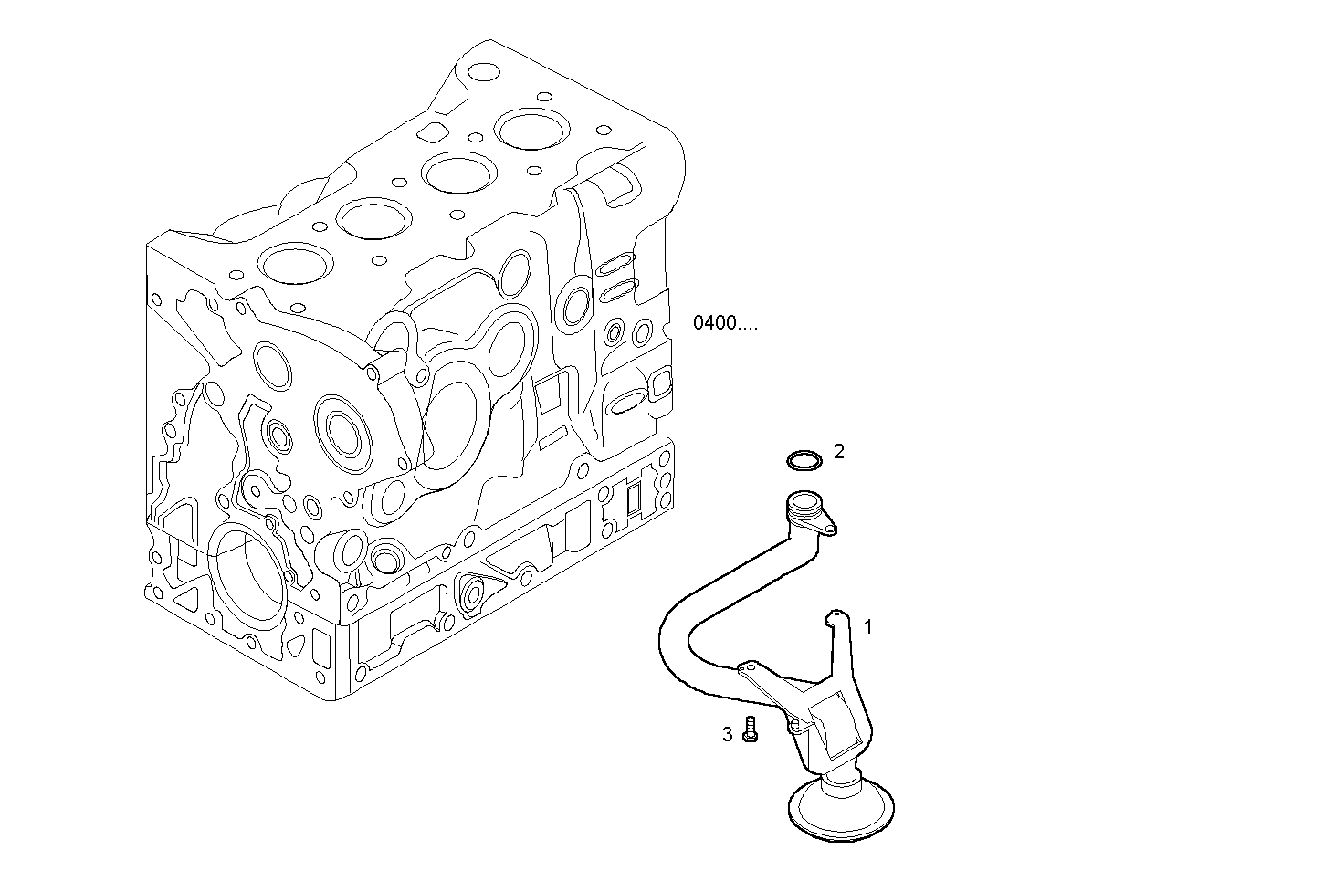 SUCTION STRAINER - F1AE0481B*A301 SOFIM HPI 2.3L - EURO 3 parts diagram