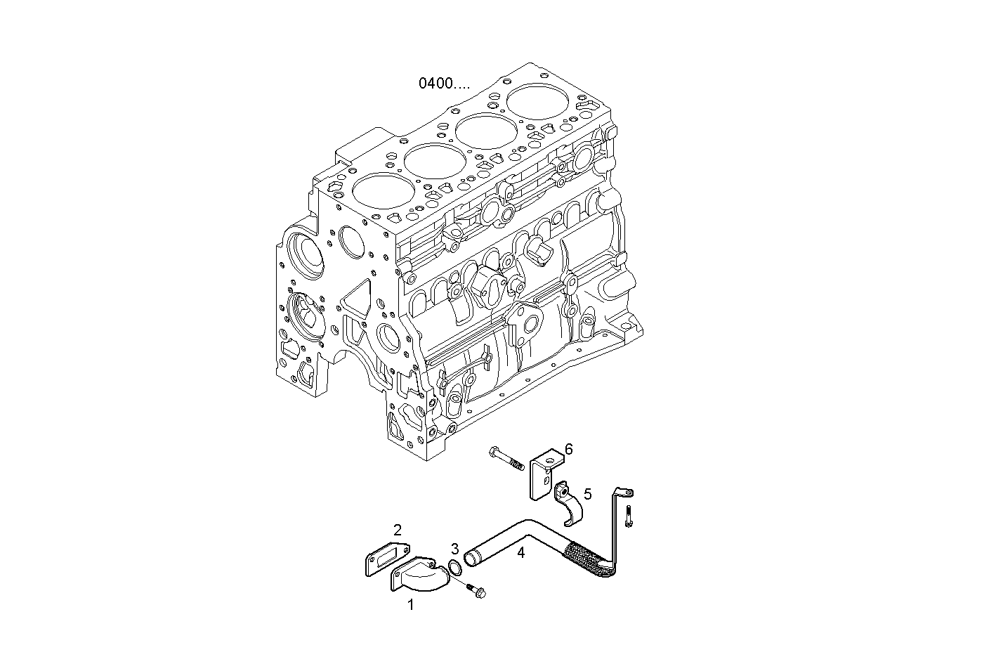 SUCTION STRAINER - F4AE0481E*C105 NEF 4 electron. - EURO 3 parts diagram