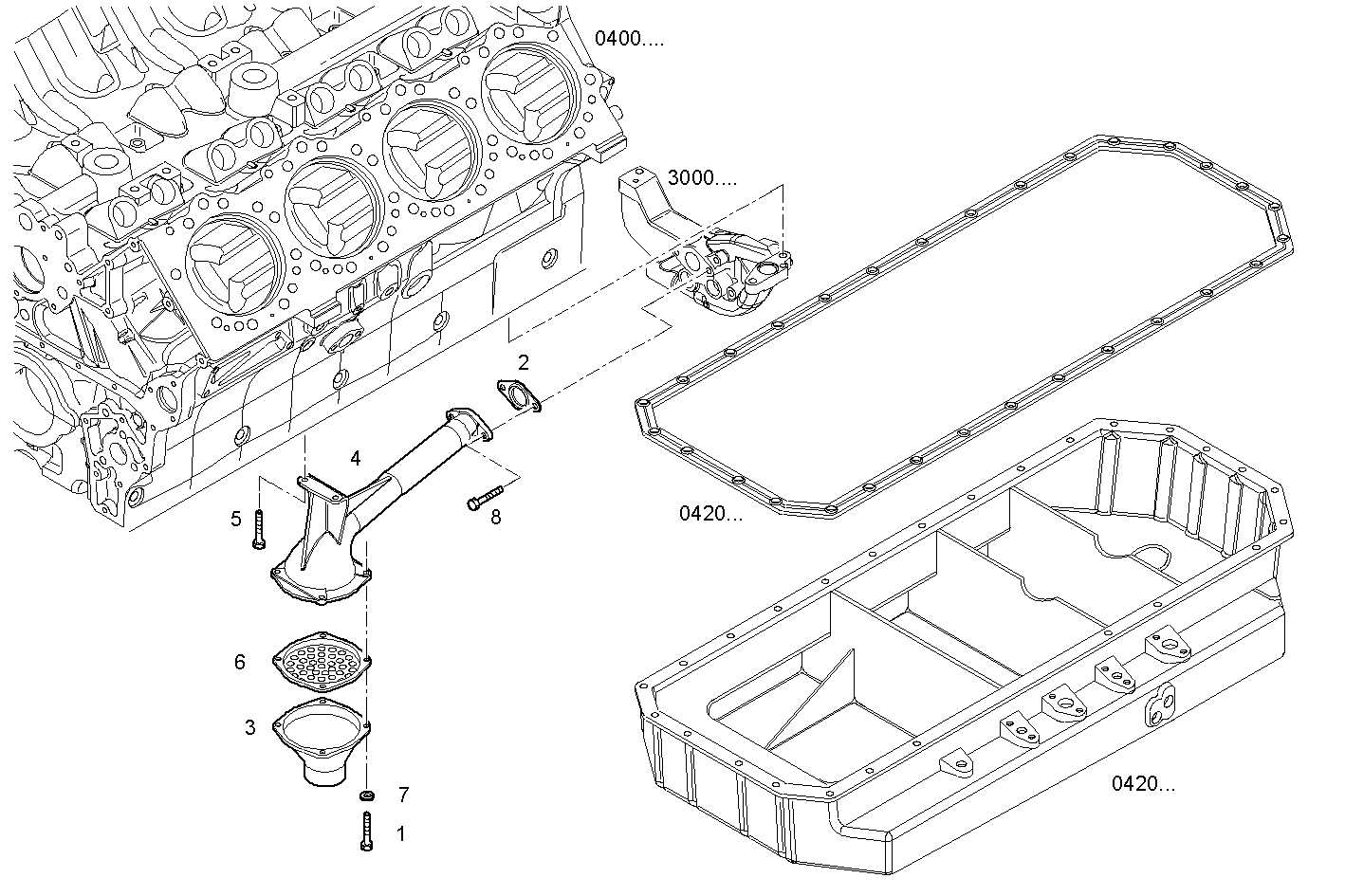 SUCTION STRAINER - V08ENTM75.10A210 VECTOR 8 parts diagram