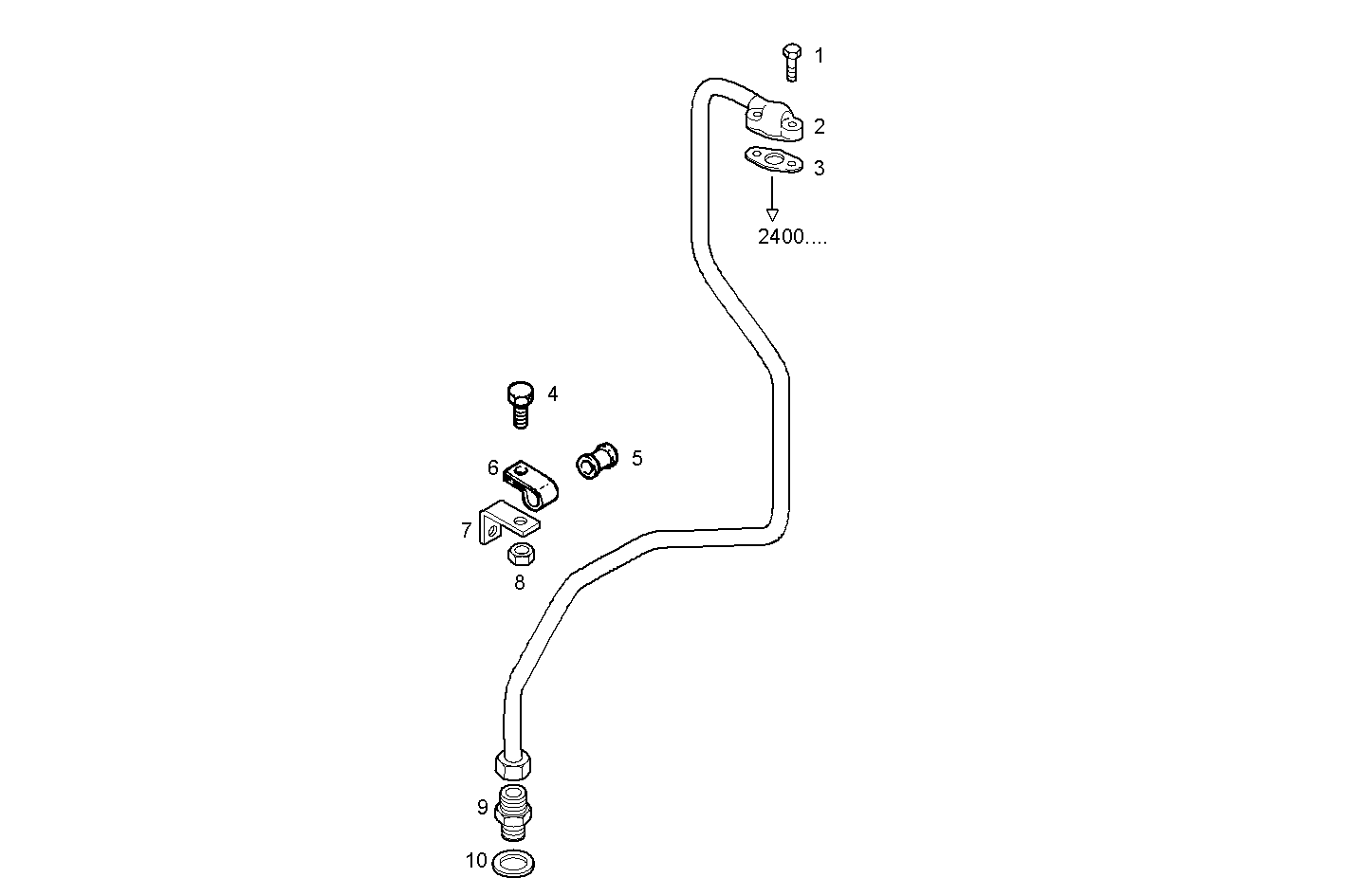 OIL DELIVERY LINE - N60ENTF40.00 NEF 6 electron. parts diagram
