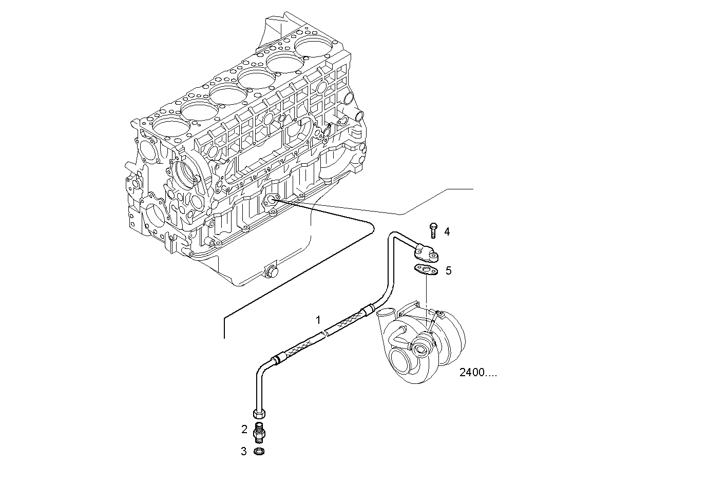 OIL DELIVERY LINE - F3BE9685A*E001 CURSOR 13 - TIER 3 parts diagram