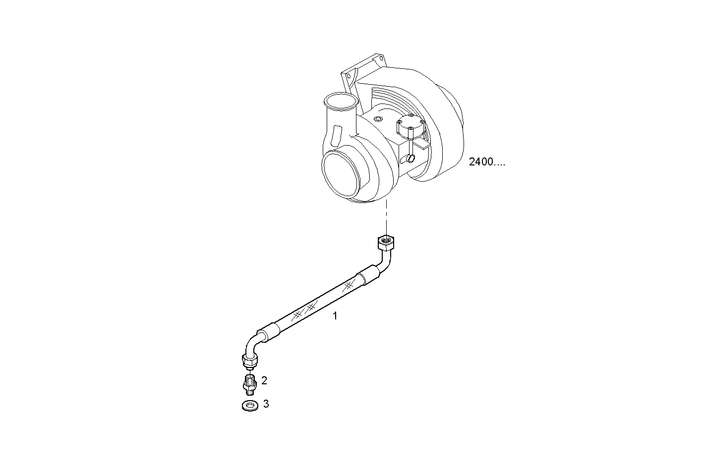 OIL DELIVERY LINE - F3BE0681M*B722 CURSOR 13 - EURO 3 parts diagram