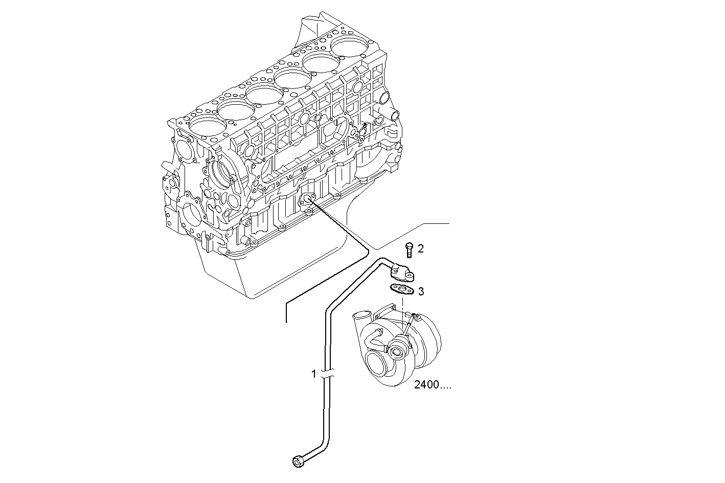 OIL DELIVERY LINE - PUC13ENTD20.00 CURSOR 13 - TIER 2 parts diagram