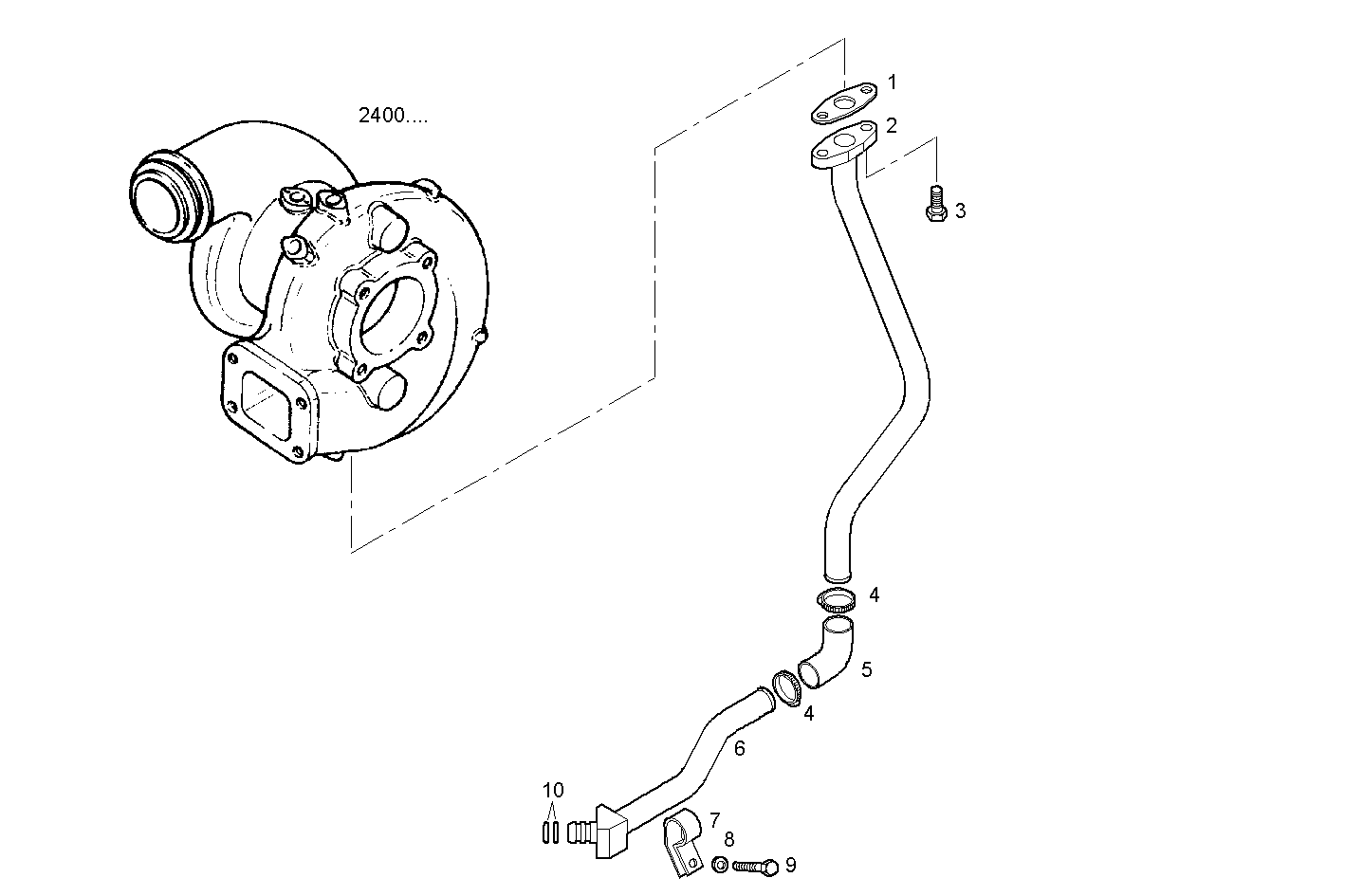 RETURN OIL LINE - N60ENTF40.00 NEF 6 electron. parts diagram