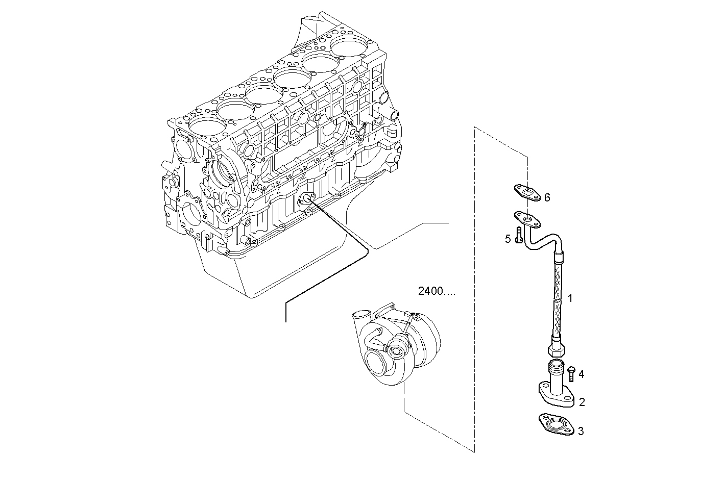 RETURN OIL LINE - CURSOR13TE2.A002 CURSOR 13 parts diagram