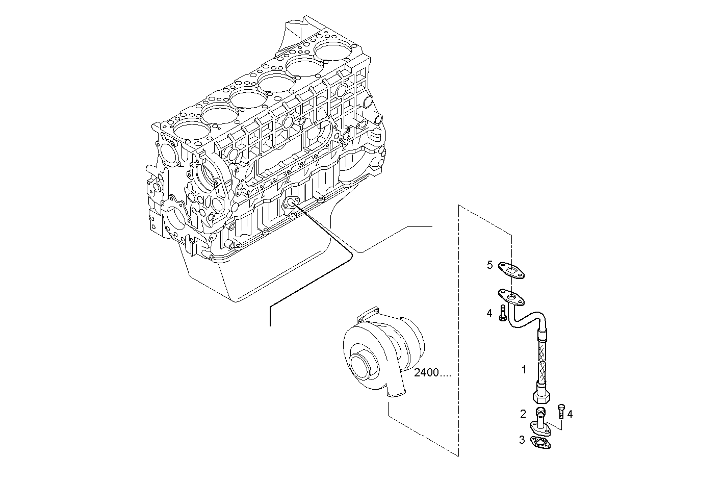 RETURN OIL LINE - F3BE9687A*E001 CURSOR 13 - TIER 3 parts diagram