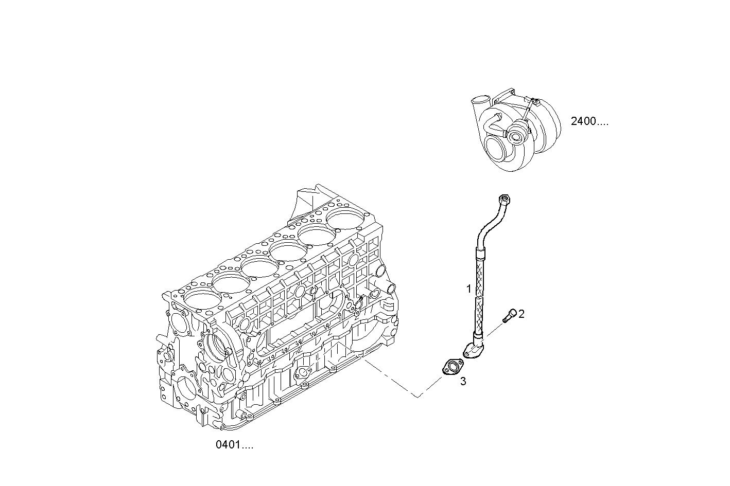RETURN OIL LINE - F3BE0681M*B722 CURSOR 13 - EURO 3 parts diagram