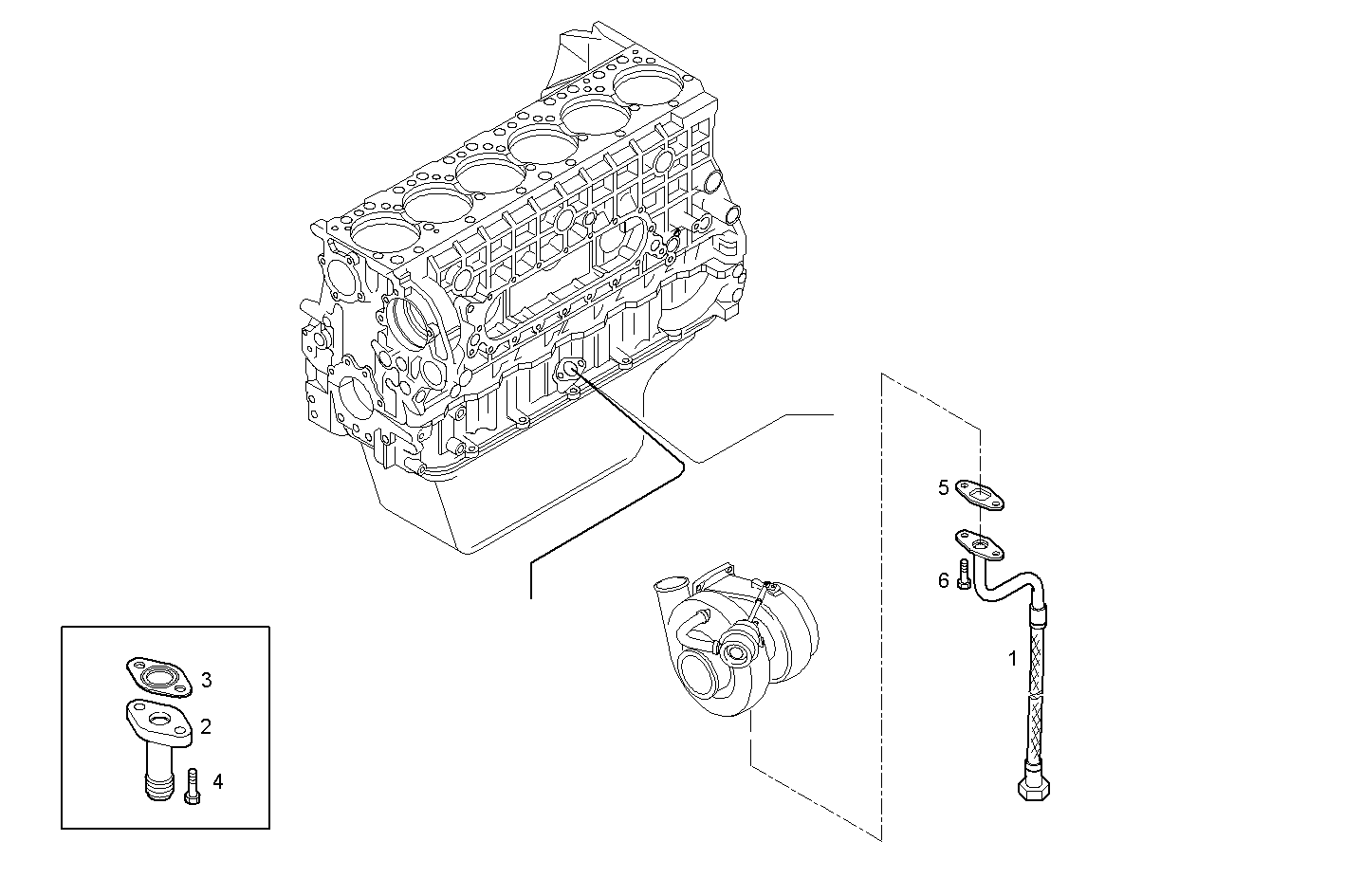 RETURN OIL LINE - PUC13ENTD20.00 CURSOR 13 - TIER 2 parts diagram