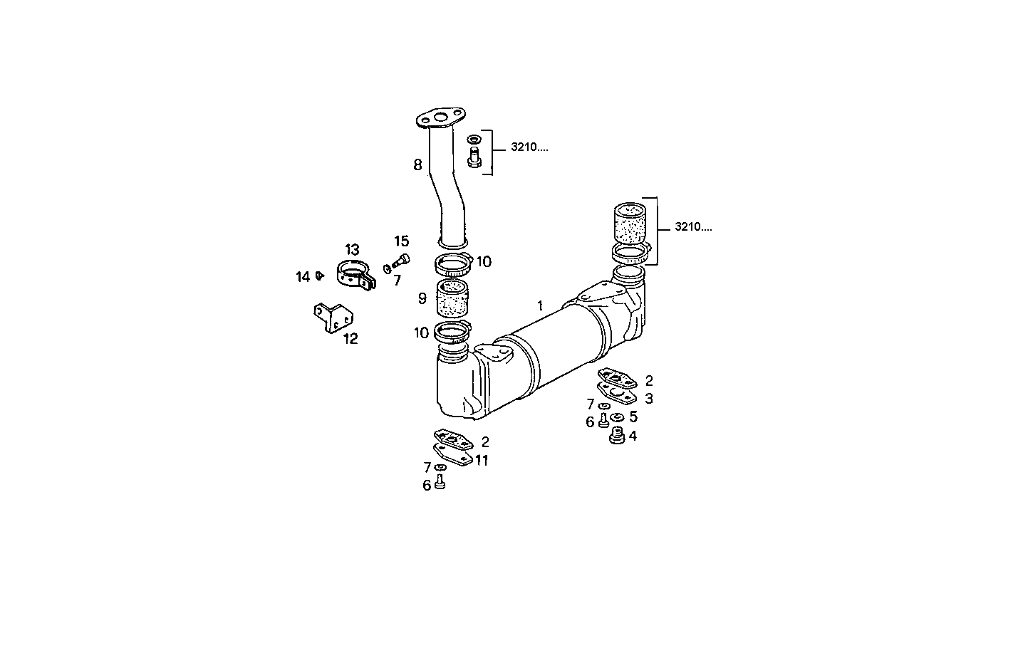 OIL - WATER HEAT EXCHANGER - 8210SRM40.30A550 8210SRM40 parts diagram