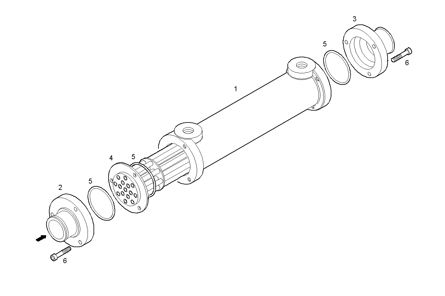 OIL - WATER HEAT EXCHANGER - 8140SRM15.10 8140SRM15 parts diagram
