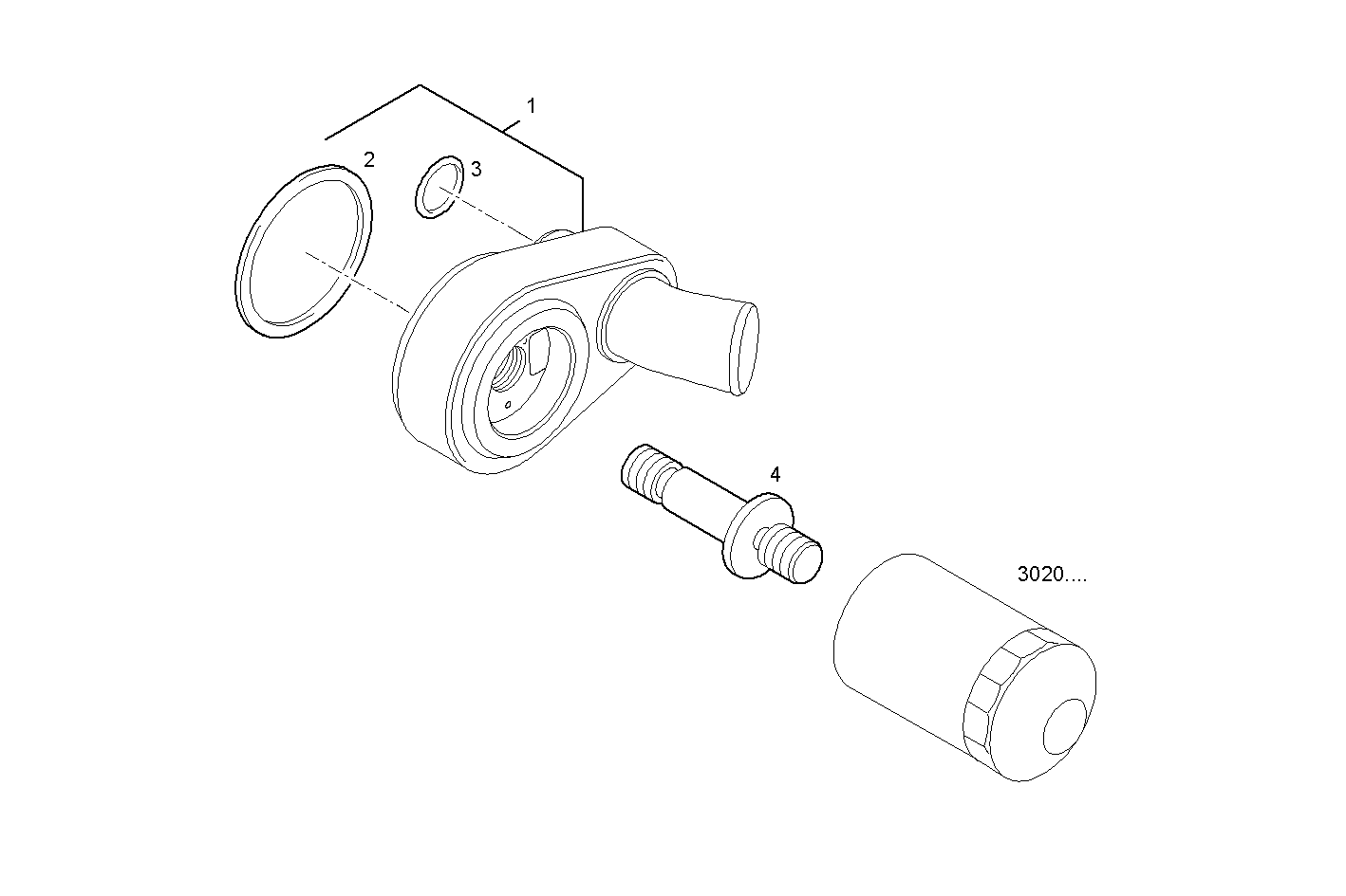 OIL - WATER HEAT EXCHANGER - S23ENSC24.10A006 - C SOFIM HPI 2.3L - EURO 3 parts diagram