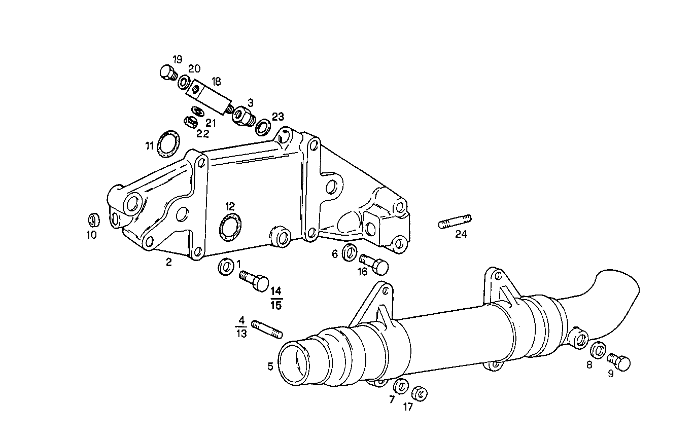 OIL - WATER HEAT EXCHANGER - 8041SRM15.10 8041SRM15 parts diagram