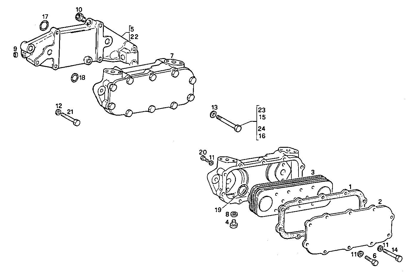 OIL - WATER HEAT EXCHANGER - 8041Si25.05 8041Si25 parts diagram