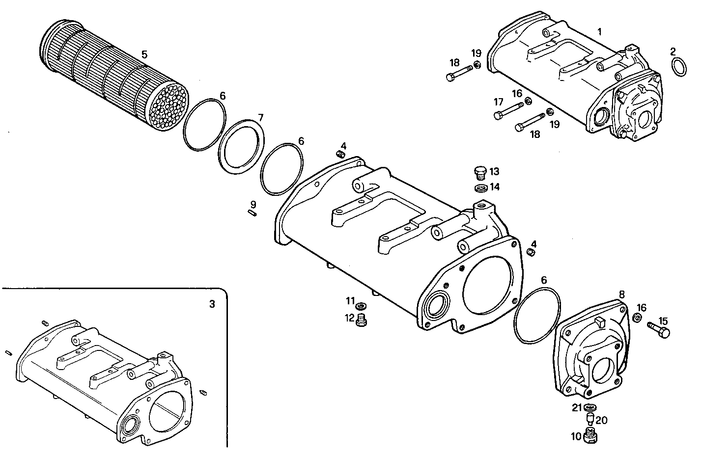 OIL - WATER HEAT EXCHANGER - 8291SRM75.10 8291SRM75 parts diagram