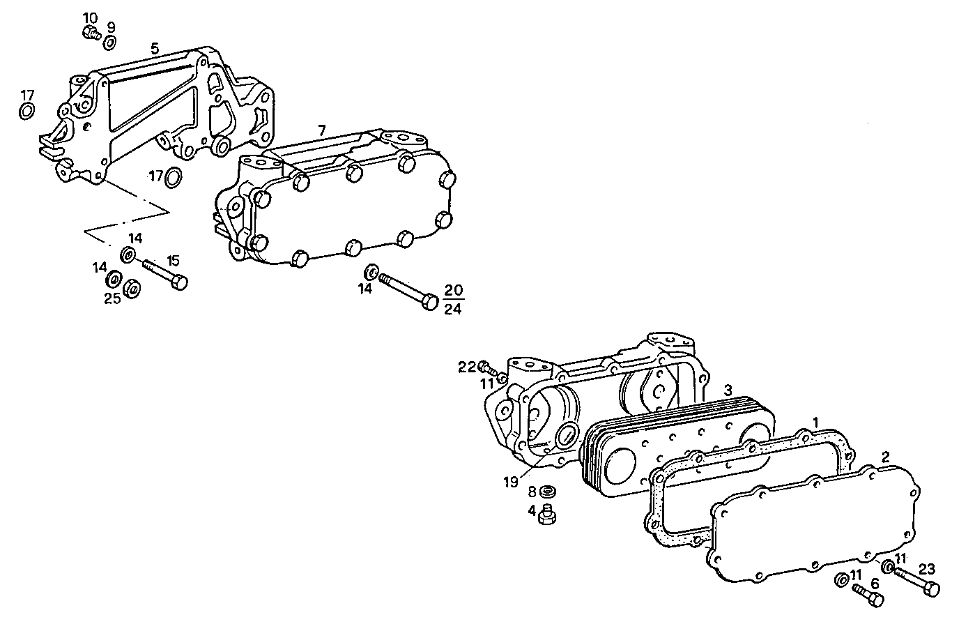 OIL - WATER HEAT EXCHANGER - 8061M14.01 8061M14 parts diagram