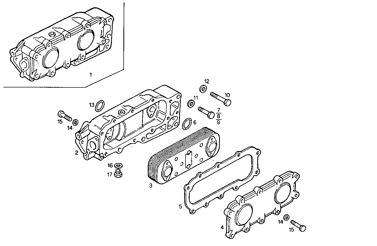 OIL - WATER HEAT EXCHANGER - 8045SE00.00A800 8045SE00 parts diagram