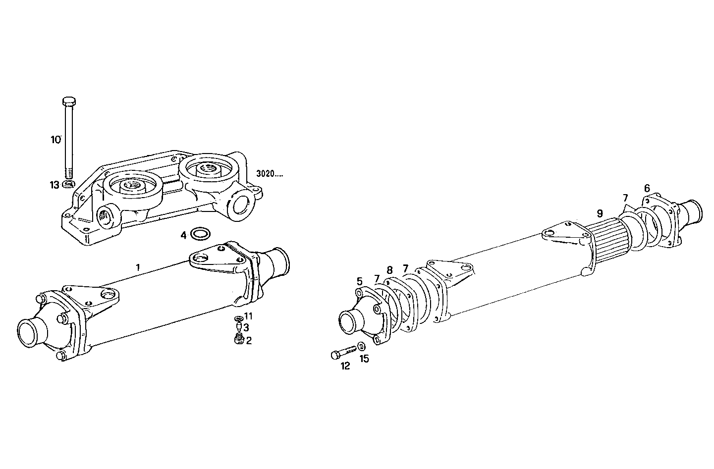 OIL - WATER HEAT EXCHANGER - 8210SRM38.10 8210SRM38 parts diagram