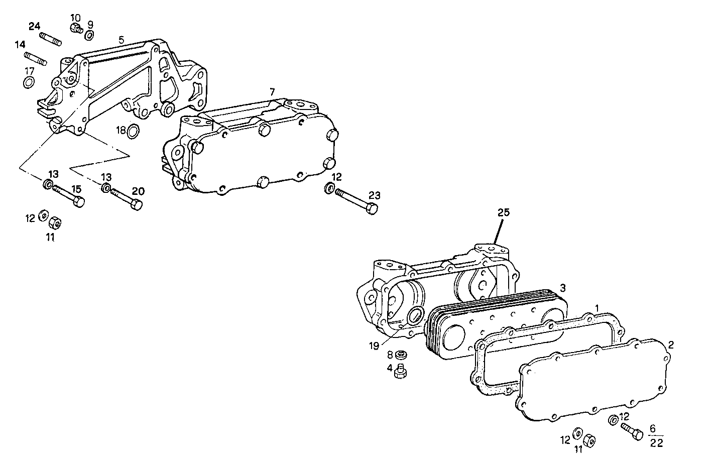 OIL - WATER HEAT EXCHANGER - 8061Si16.06 8061Si16 parts diagram