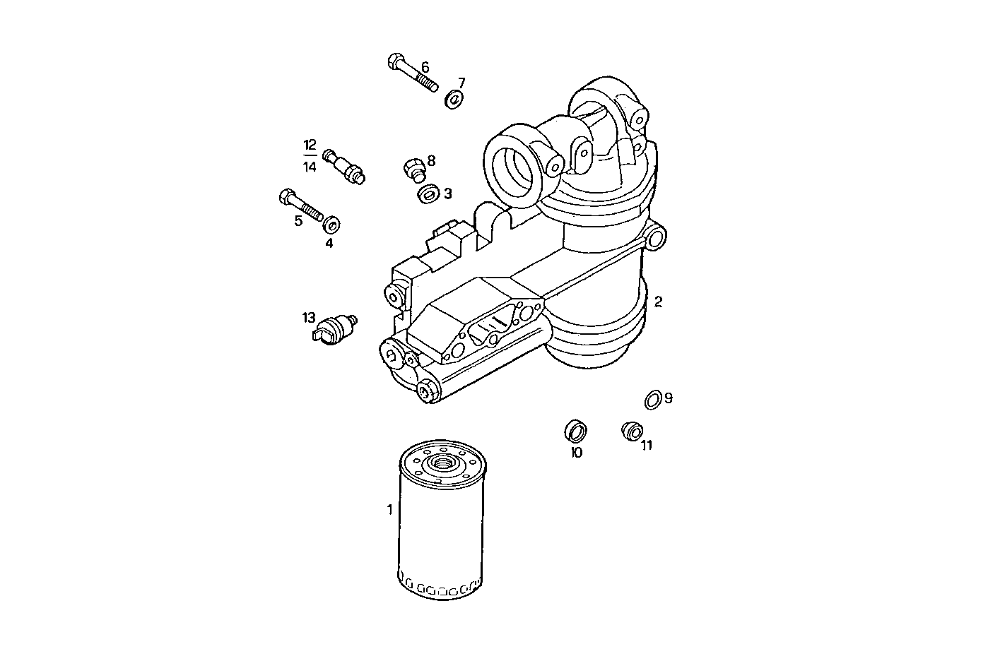 OIL - WATER HEAT EXCHANGER - 8210SRC21.30 8210SRC21 parts diagram