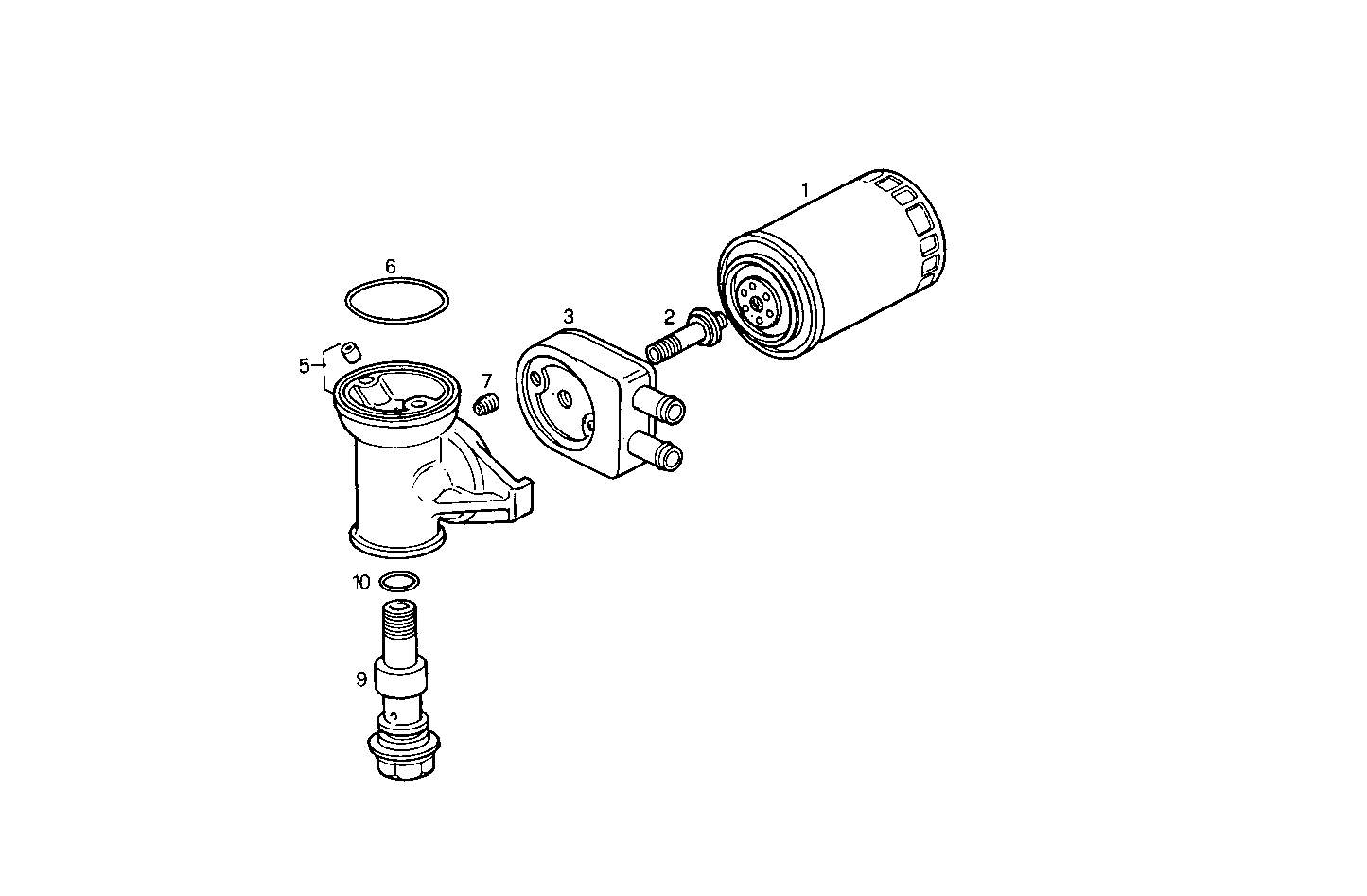 OIL - WATER HEAT EXCHANGER - 8141SRC20.00 8141SRC20 parts diagram