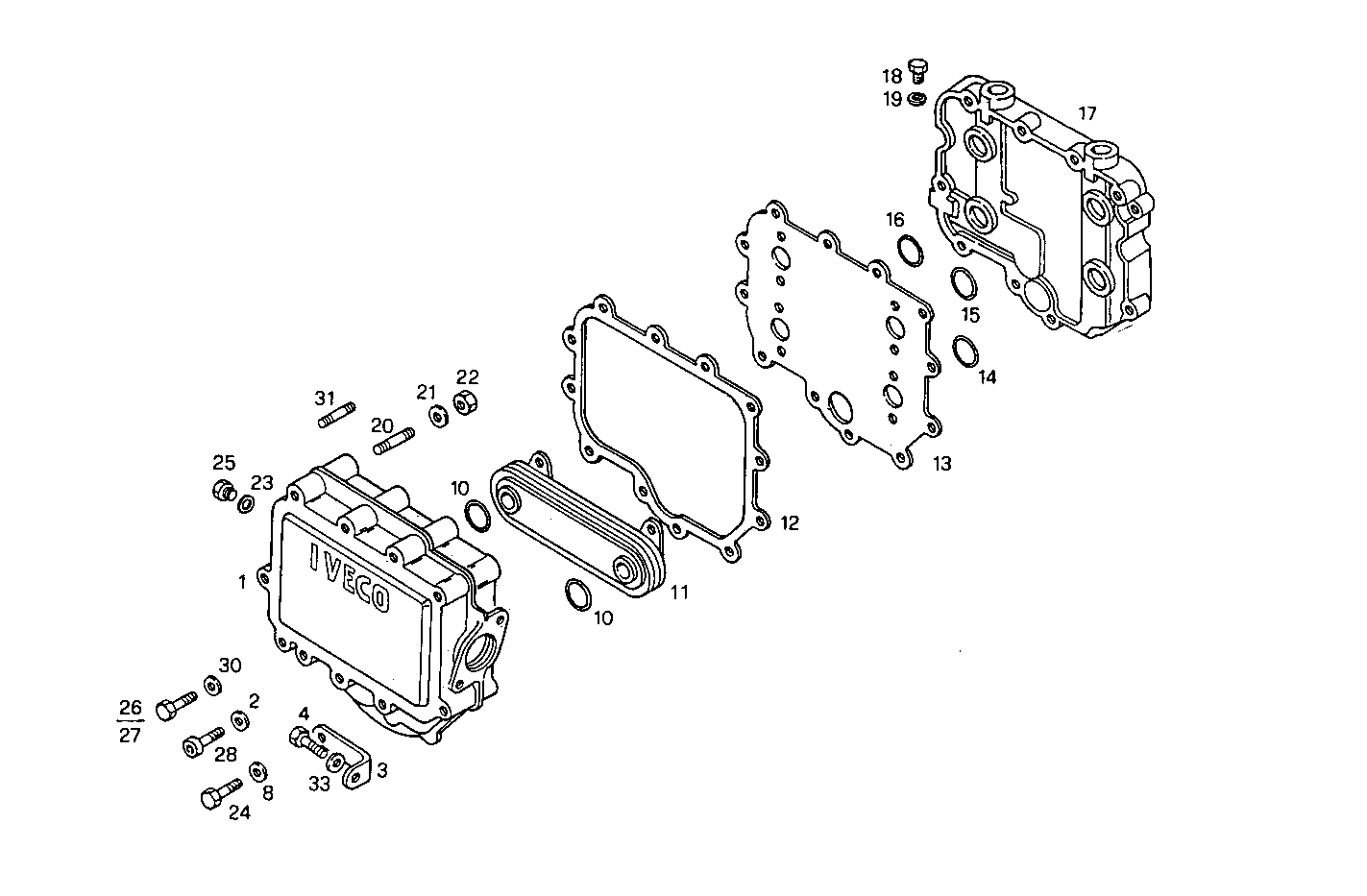 OIL - WATER HEAT EXCHANGER - GE8281SRG75.10A80E GE8281SRG75 parts diagram