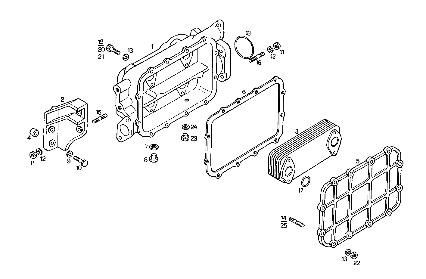 OIL - WATER HEAT EXCHANGER - 8210SRC21.00 8210SRC21 parts diagram