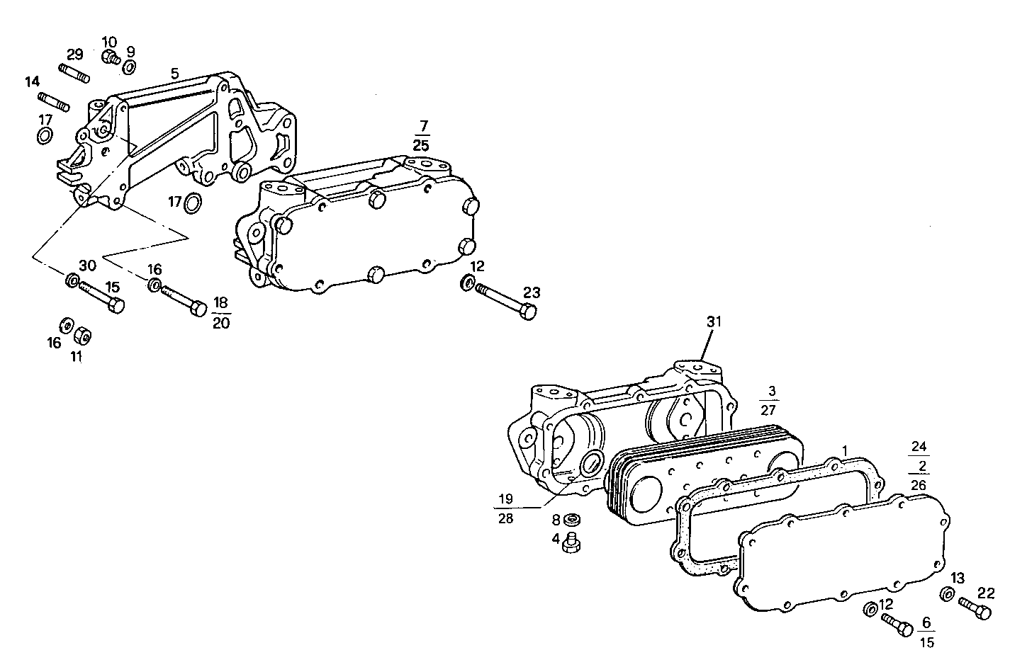 OIL - WATER HEAT EXCHANGER - 8061C05.05A030 8061C05 parts diagram