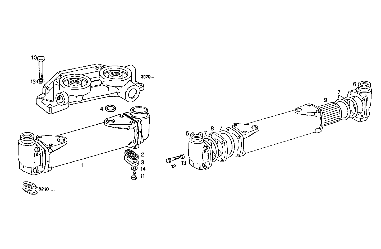 OIL - WATER HEAT EXCHANGER - 8210SRE10.00 8210SRE10 parts diagram