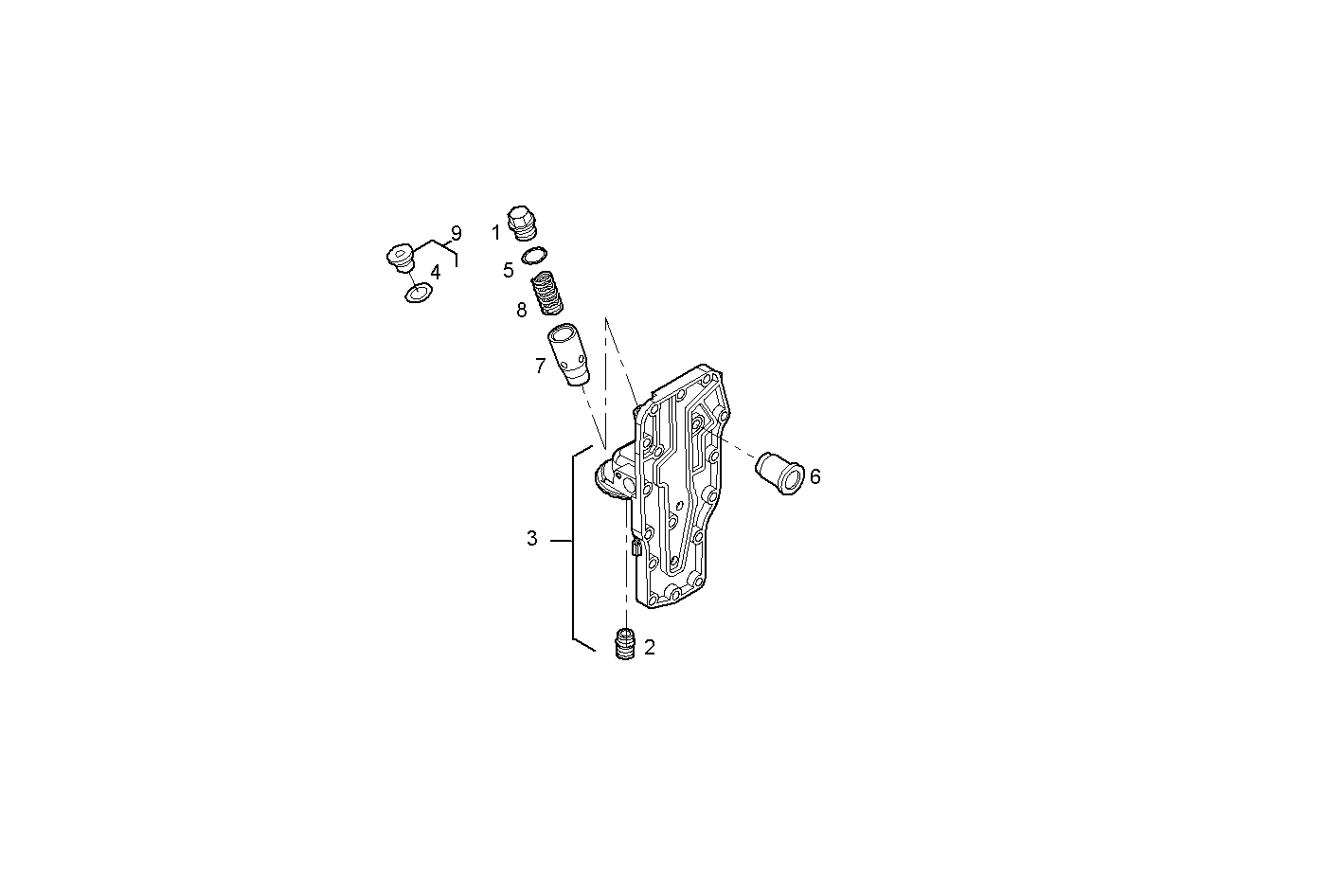 OIL - WATER HEAT EXCHANGER (COMPONENTS) - N67MNTF41.00 NEF 6 mechanic. parts diagram
