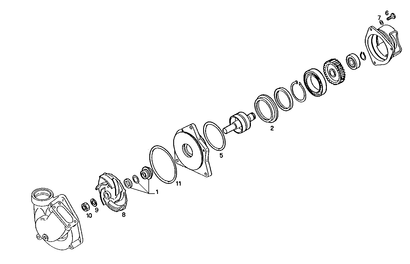 WATER PUMP - 8291SRG85.10A500 8291SRG85 parts diagram