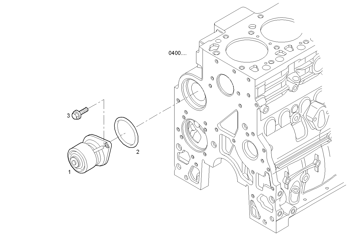 WATER PUMP - F4AE0481E*C102 NEF 4 electron. - EURO 3 parts diagram
