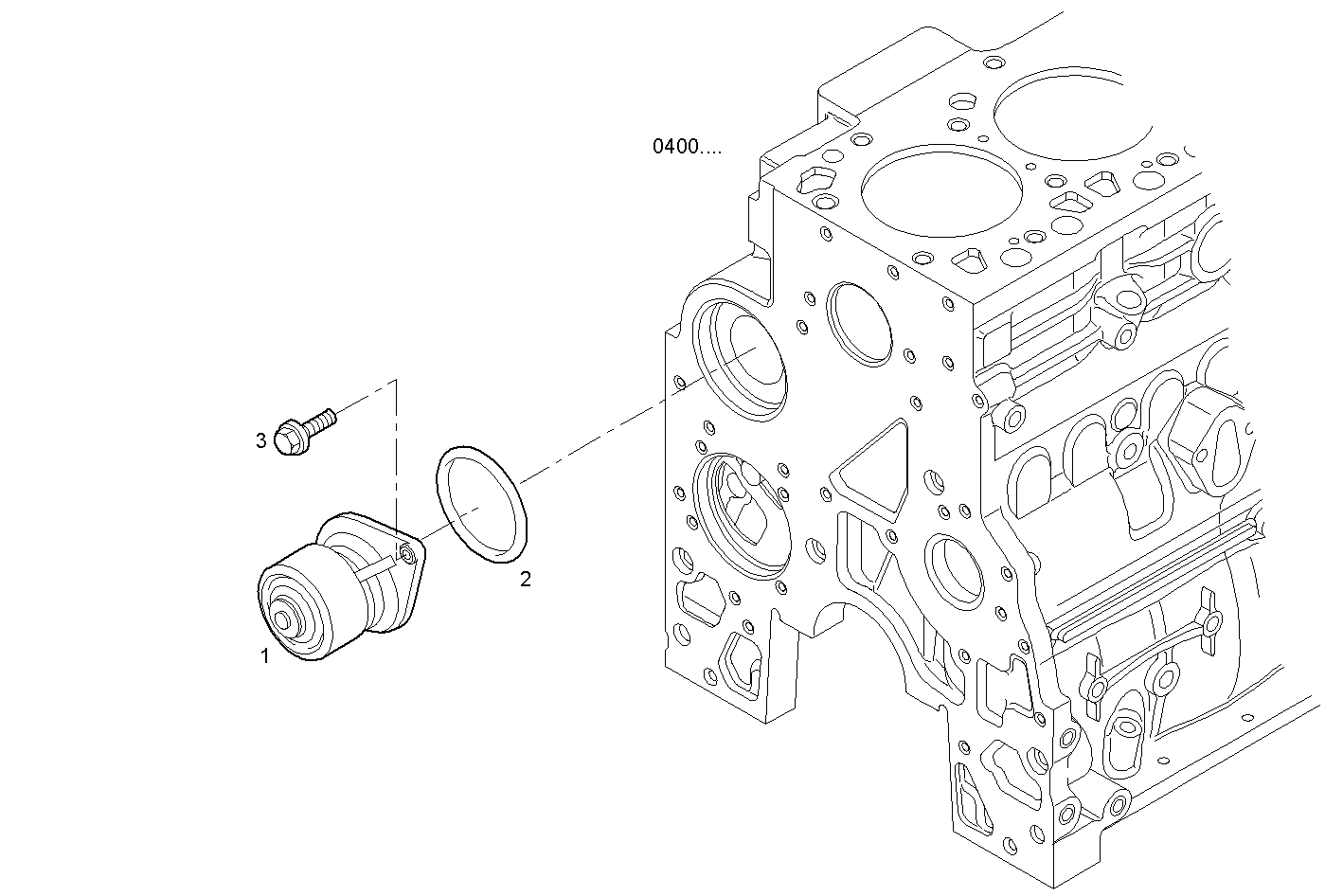 WATER PUMP - F4CE0304A*D600 NEF 3 - TIER 2 parts diagram