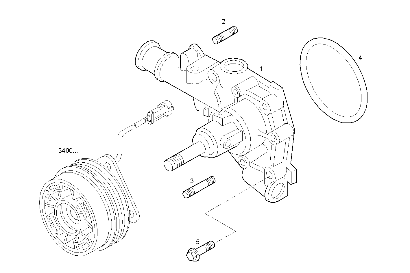 WATER PUMP - 8140SRC36.10A005 8140SRC36 parts diagram