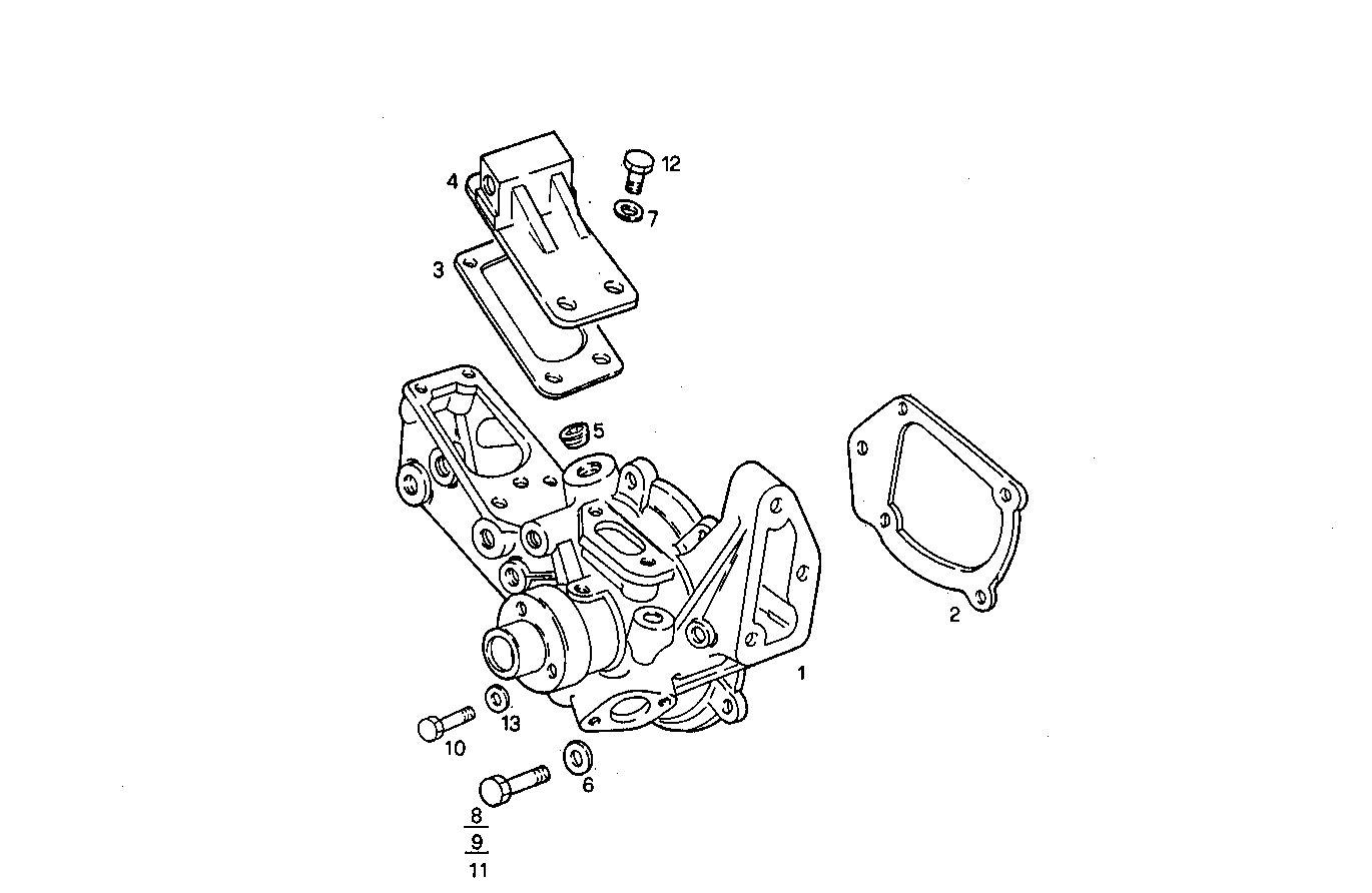 WATER PUMP - 8041SRM15.10 8041SRM15 parts diagram