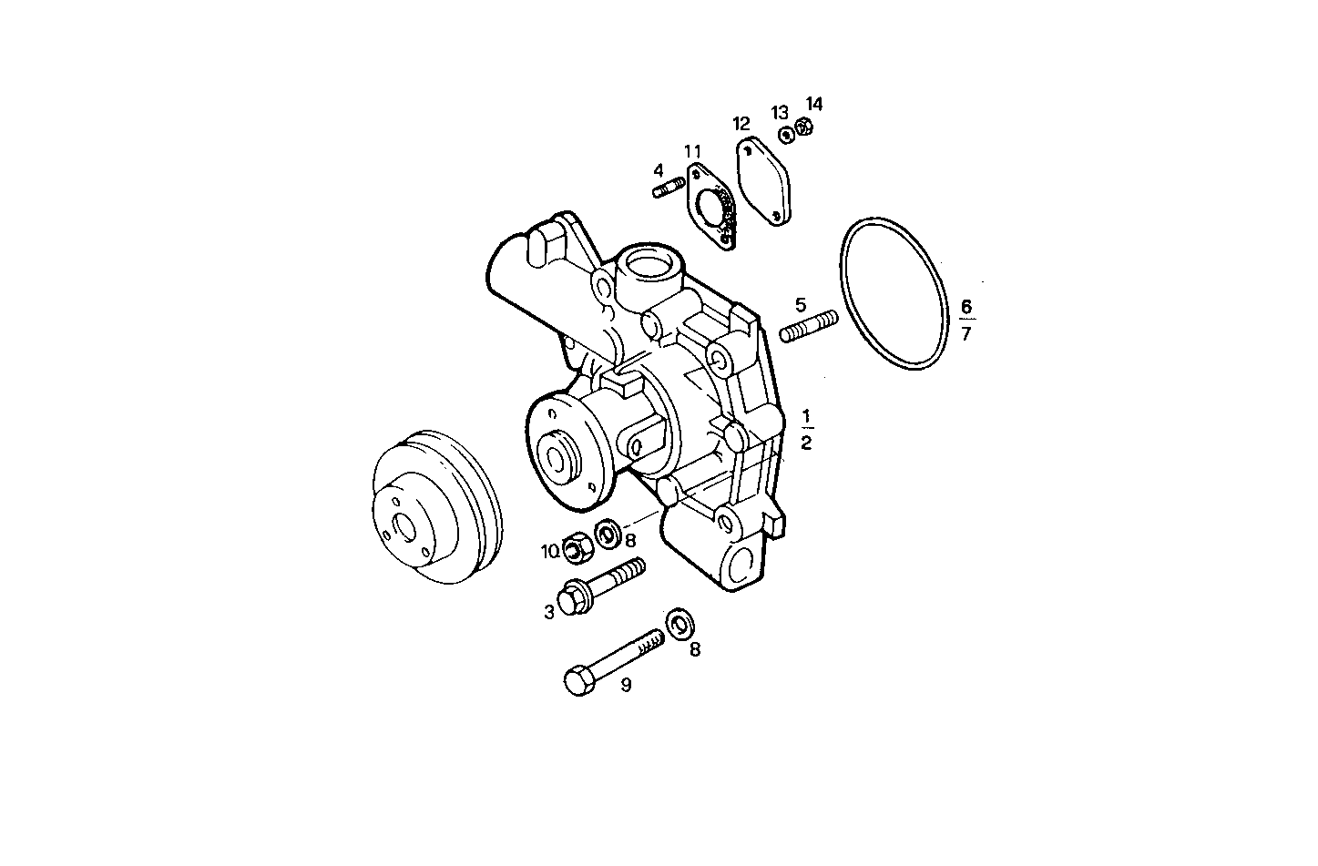 WATER PUMP - 8141i07.00 8141i07 parts diagram