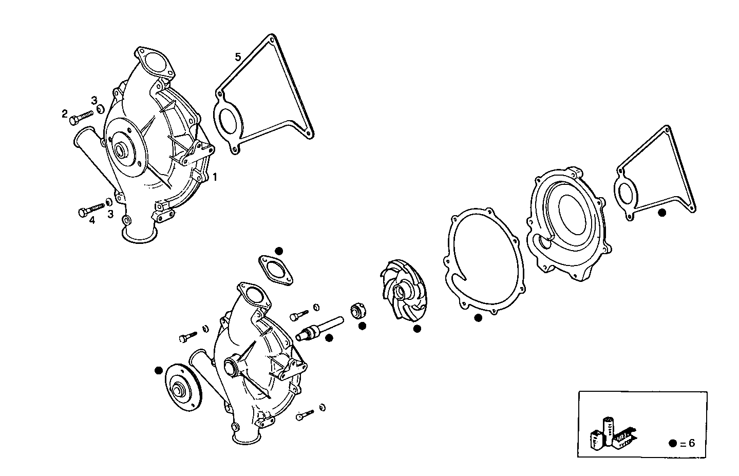 WATER PUMP - PU8281SI10.00A103 PU8281SI10 parts diagram