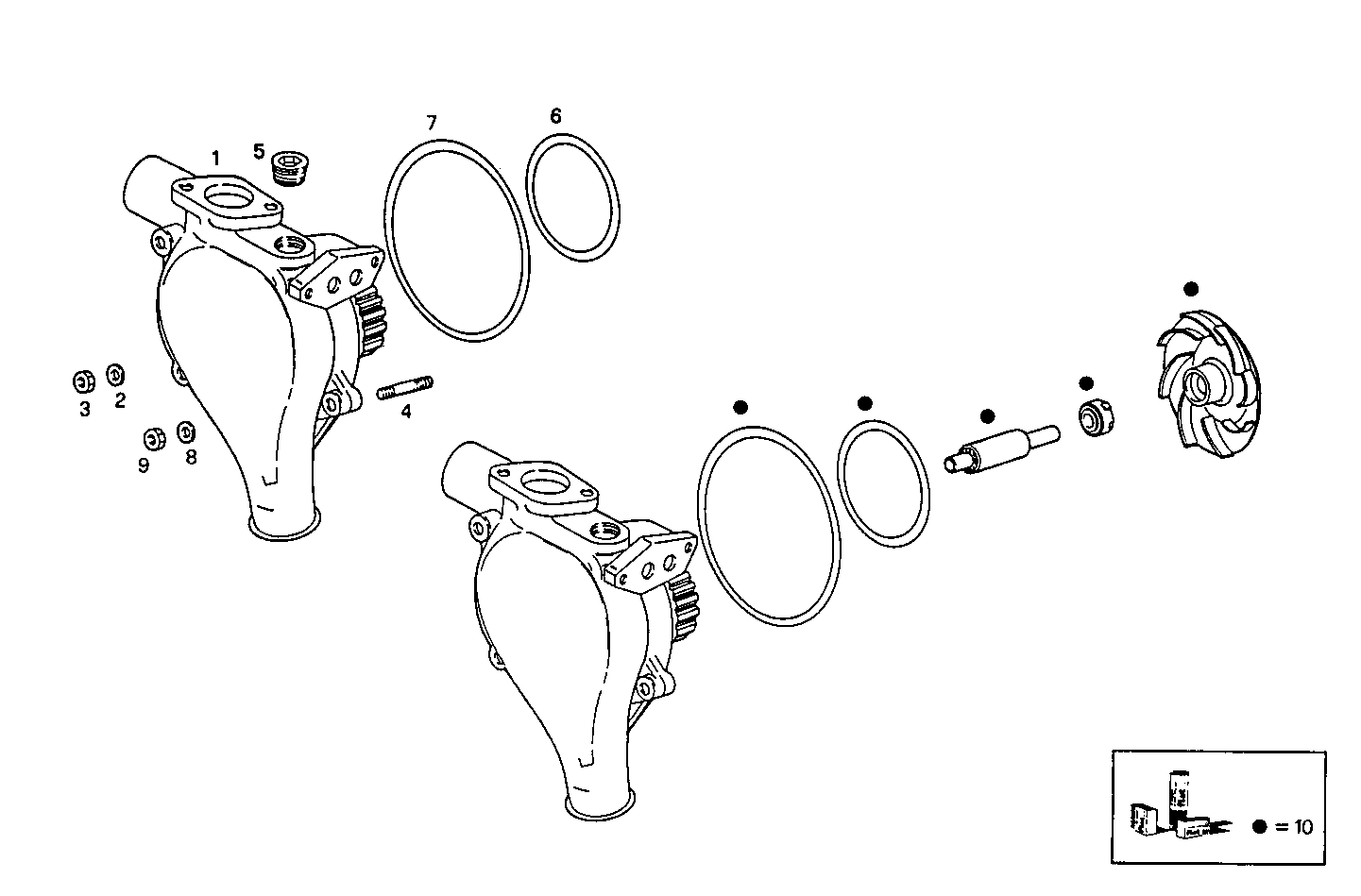 WATER PUMP - 8210G85.00A500 8210G85 parts diagram