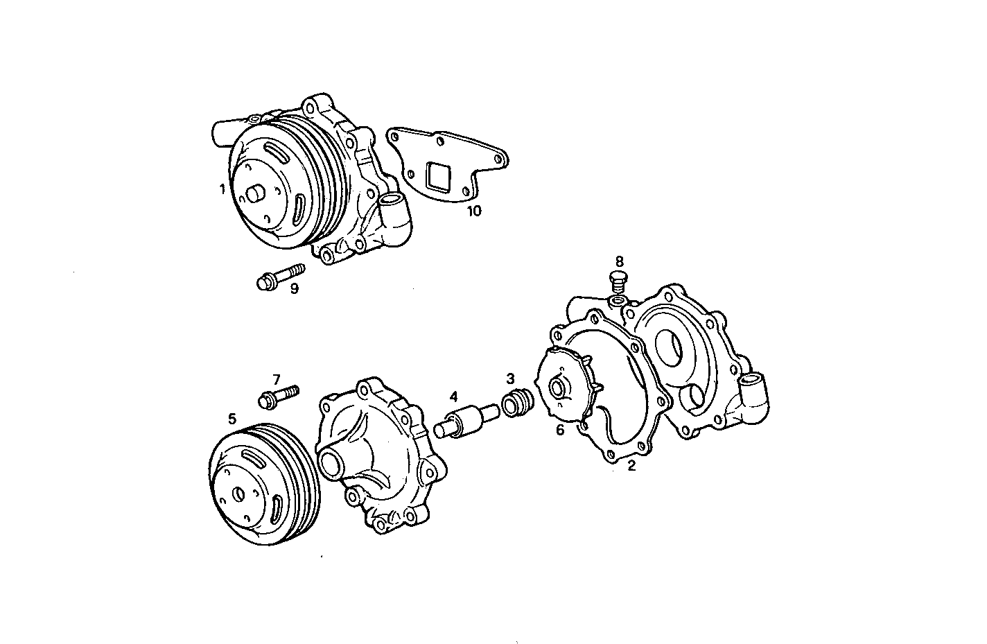 WATER PUMP parts diagram