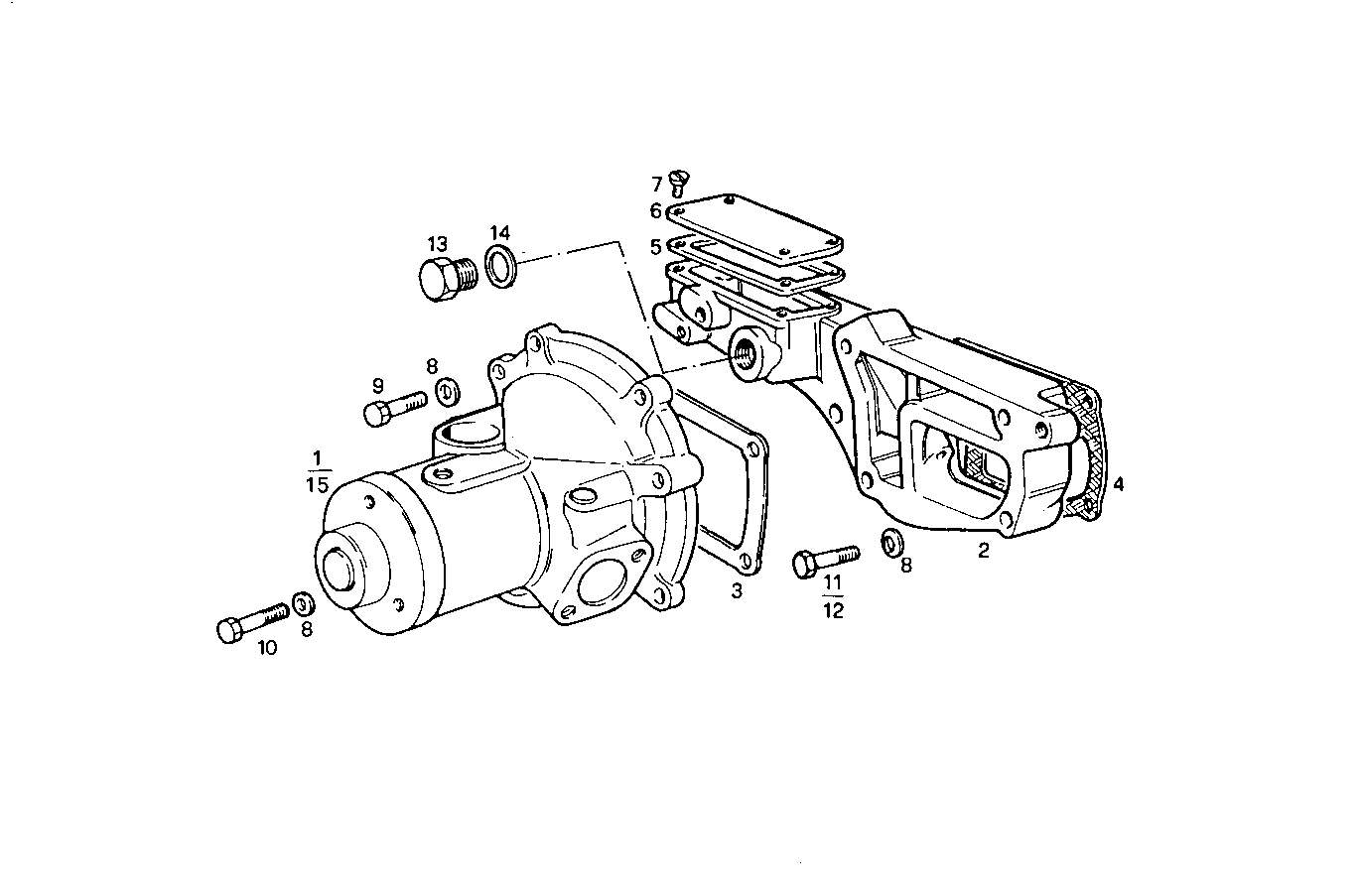 WATER PUMP - 8061C05.01 8061C05 parts diagram
